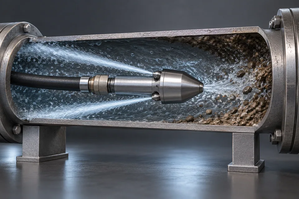 Conceptual illustration of how the rear jets move a nozzle